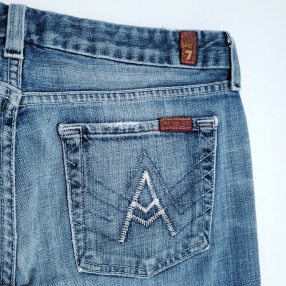 7 for all Mankind A POCKET BOOT CUT Faded Jeans 28 - Picture 4 of 8
